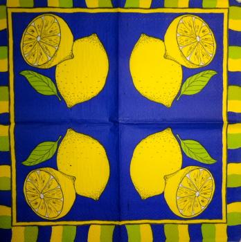085 Zitronen, Orangen - 3-lagig(blau)